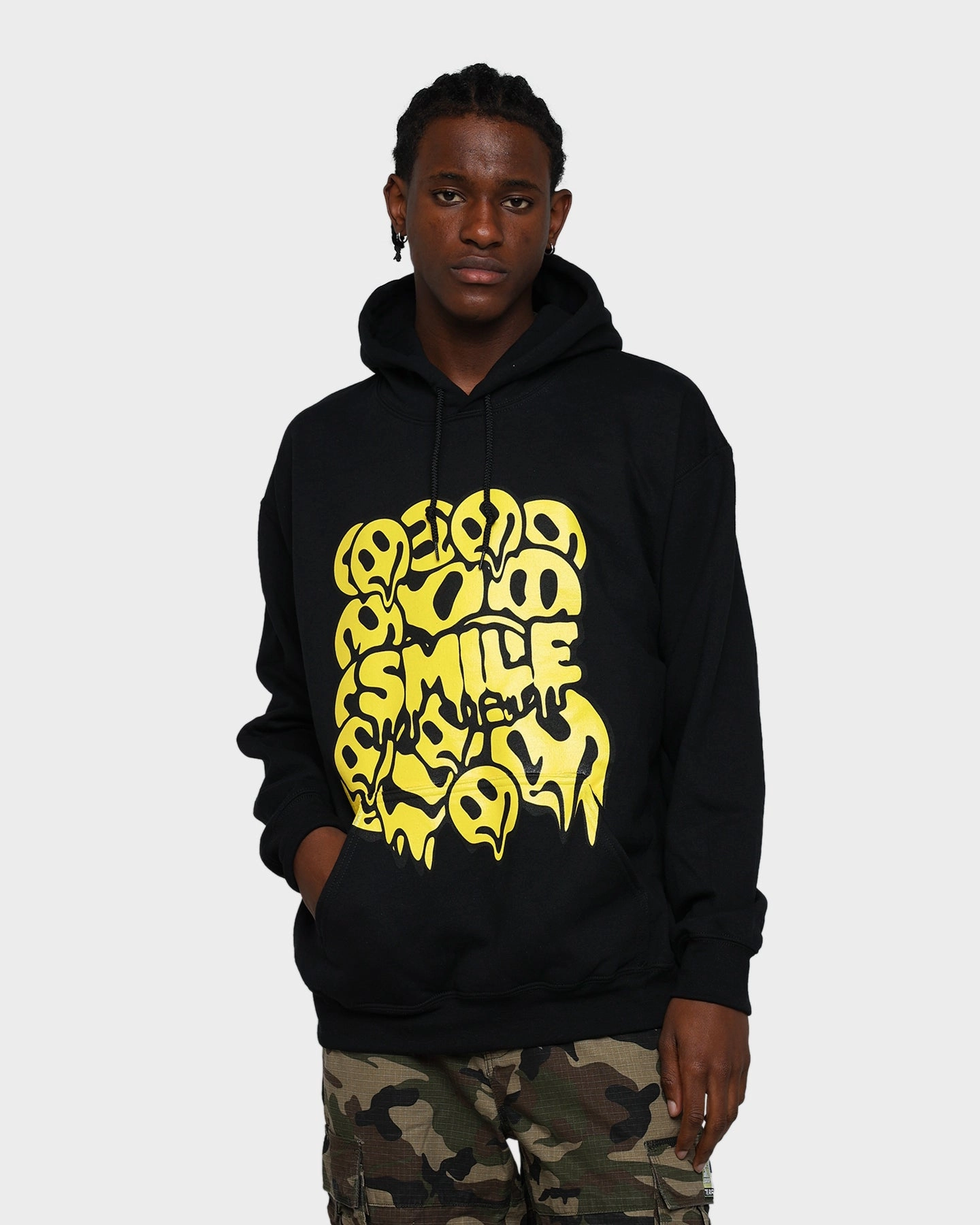 Goat Crew Smile Drip Hoodie Black Flexible Layering