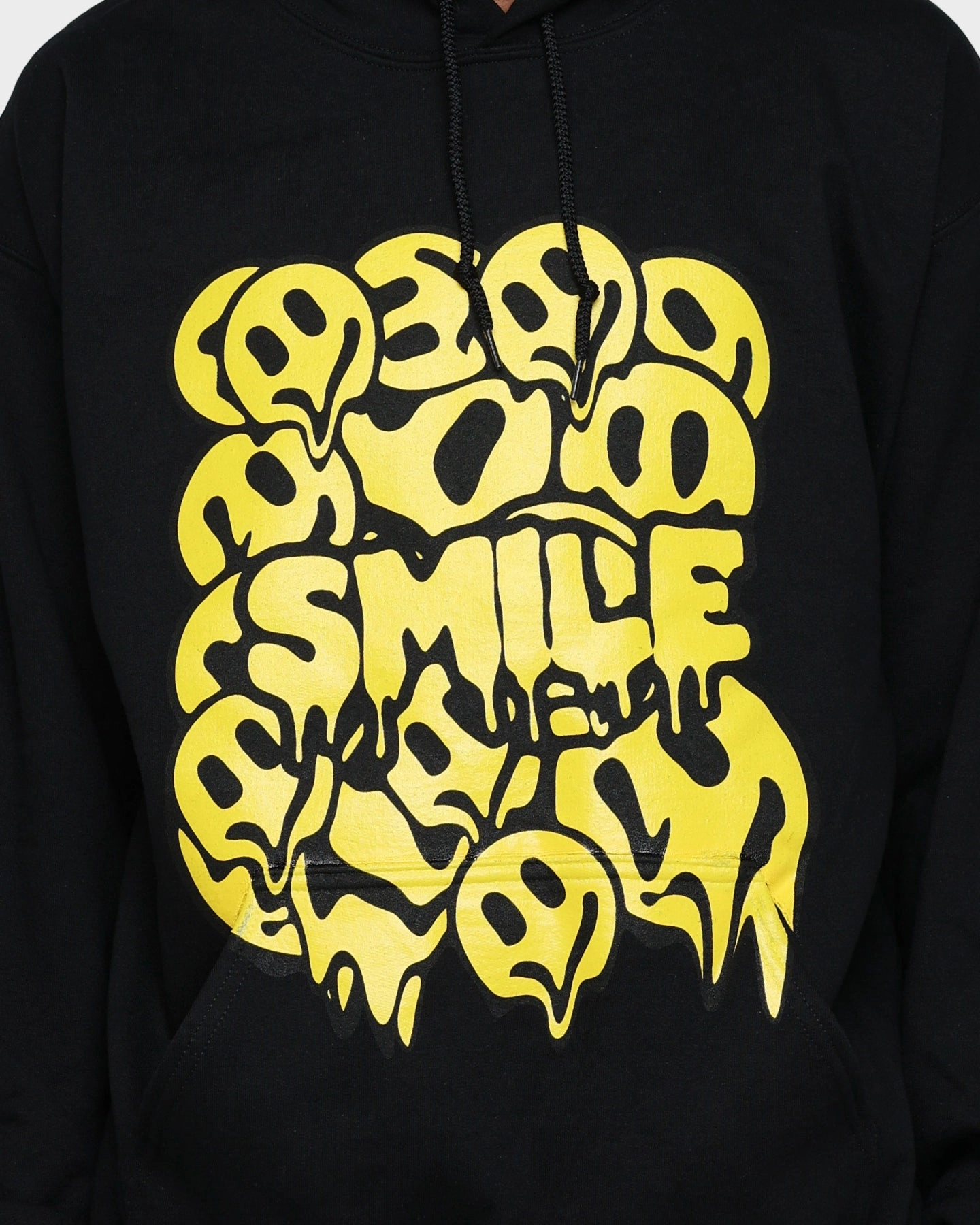Goat Crew Smile Drip Hoodie Black Desire Quick Dry Coating