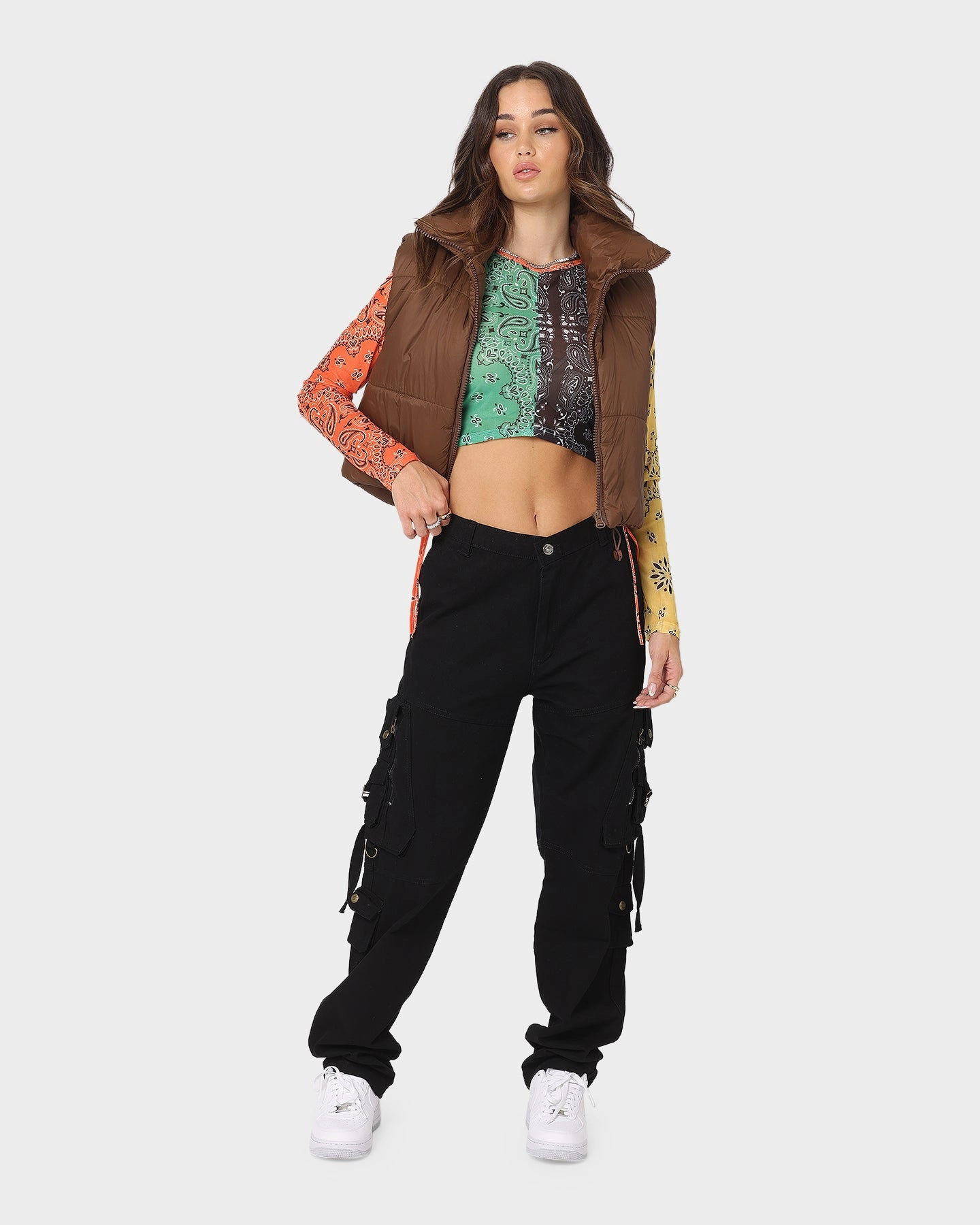 XXIII Women's Riya Puffer Vest Brown Eco Friendly Certified