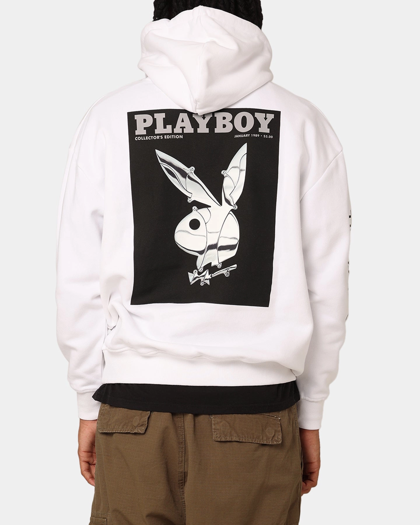 Playboy Jan '89 Hoodie White Adaptive Fit New Year's