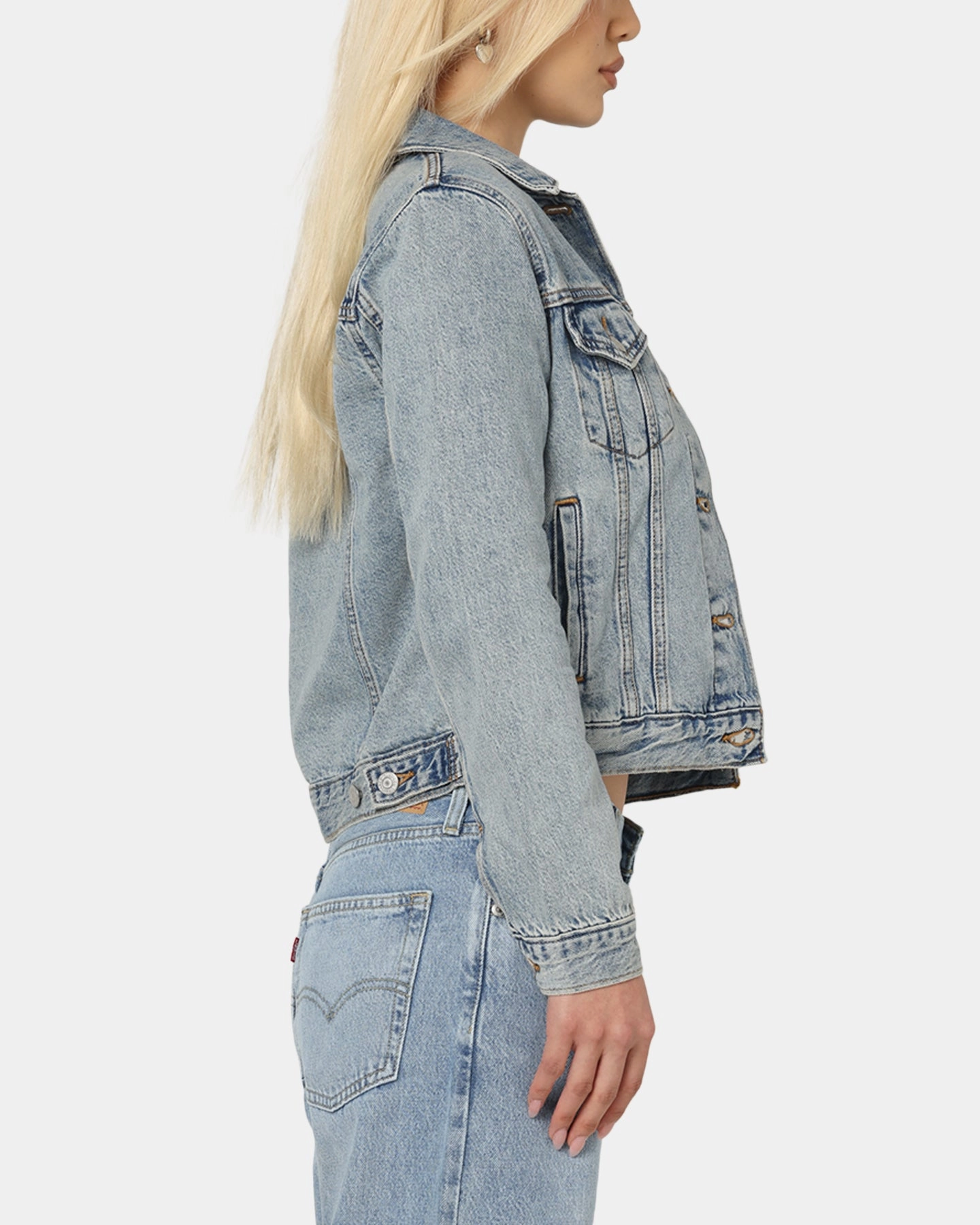 Levi Strauss And Co Women's Original Trucker Jacket Blue Easter