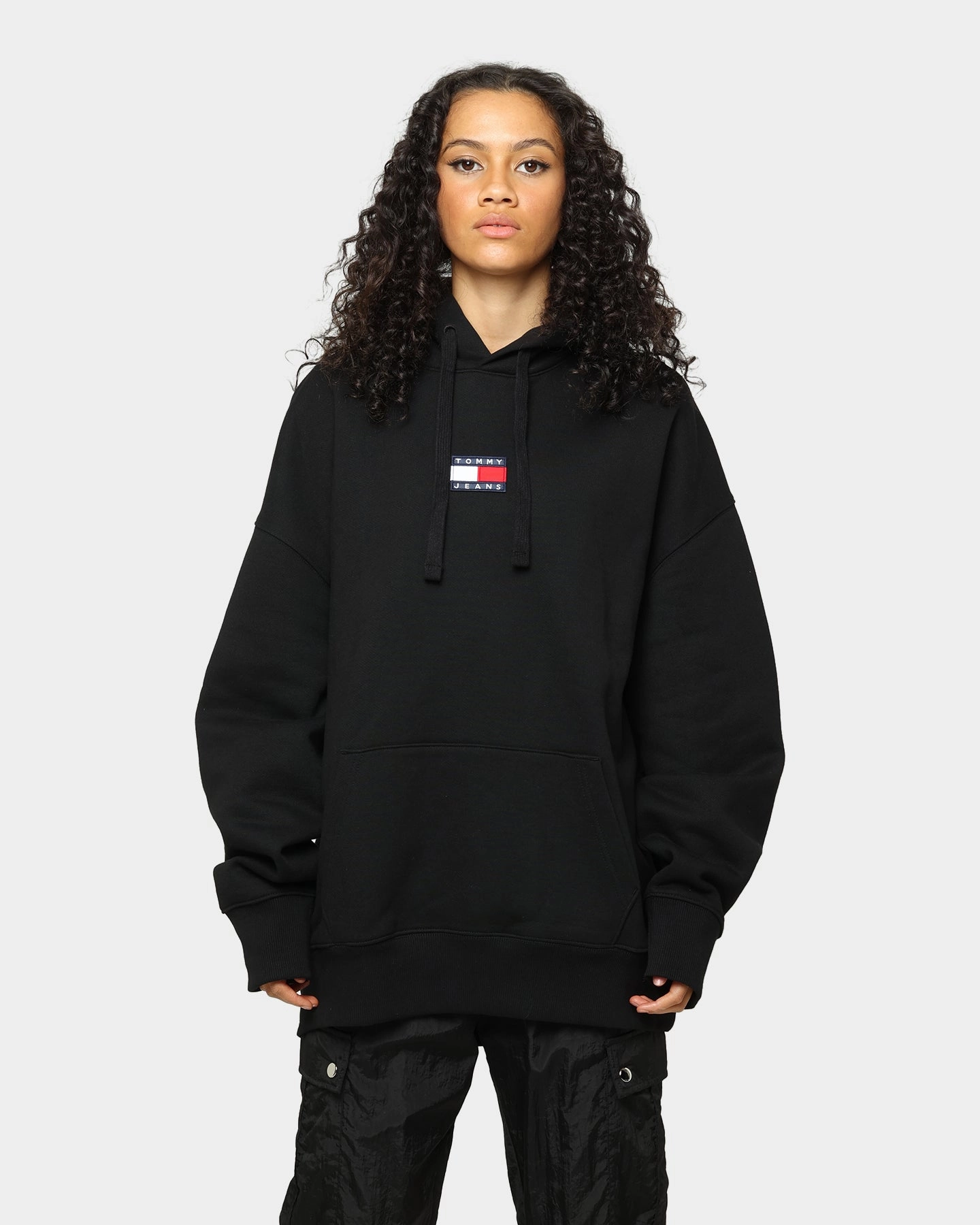 suitable for trade shows Tommy Jeans Tommy Badge Hoodie Black
