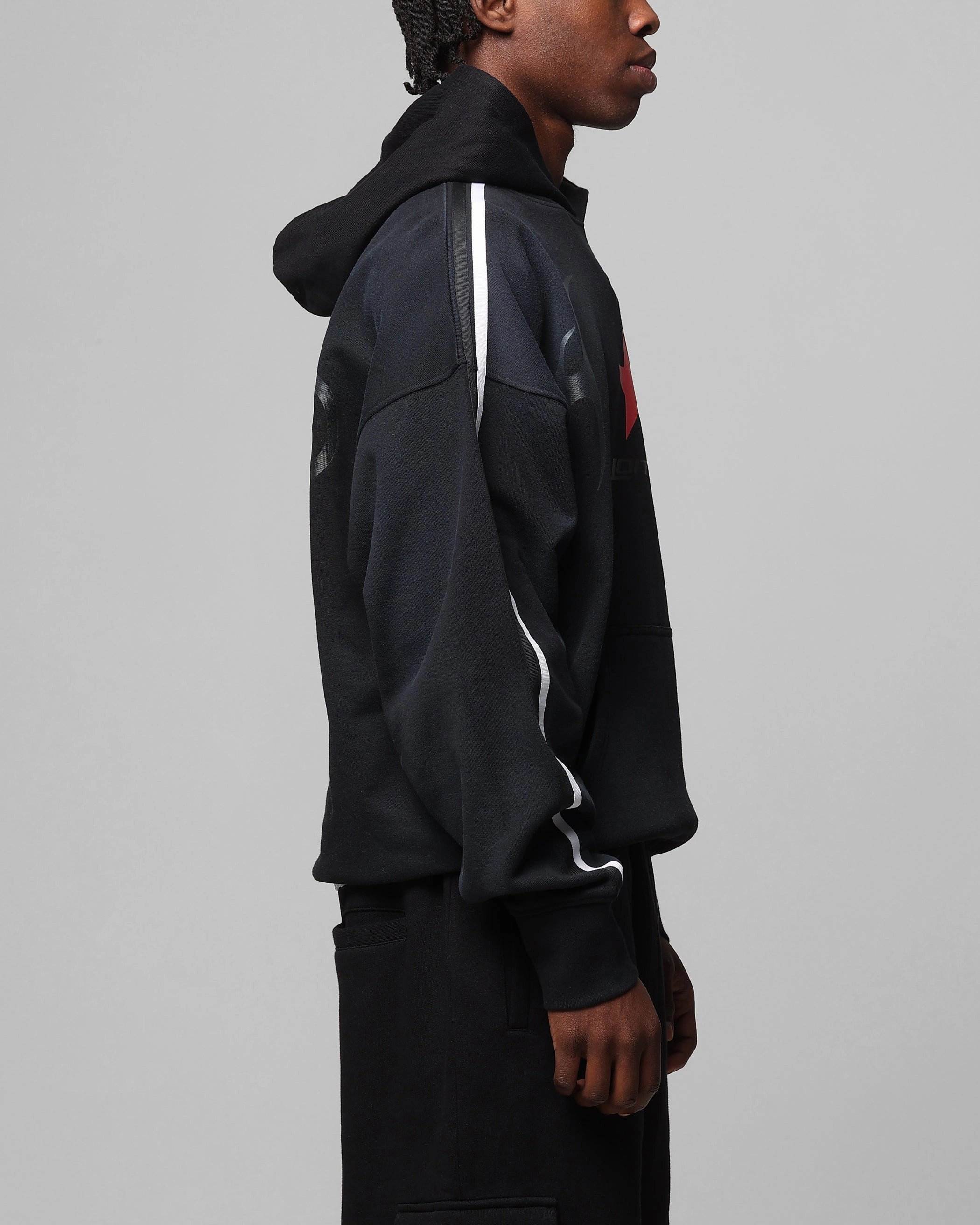 shearling Loiter Trackstar Hoodie Washed Black