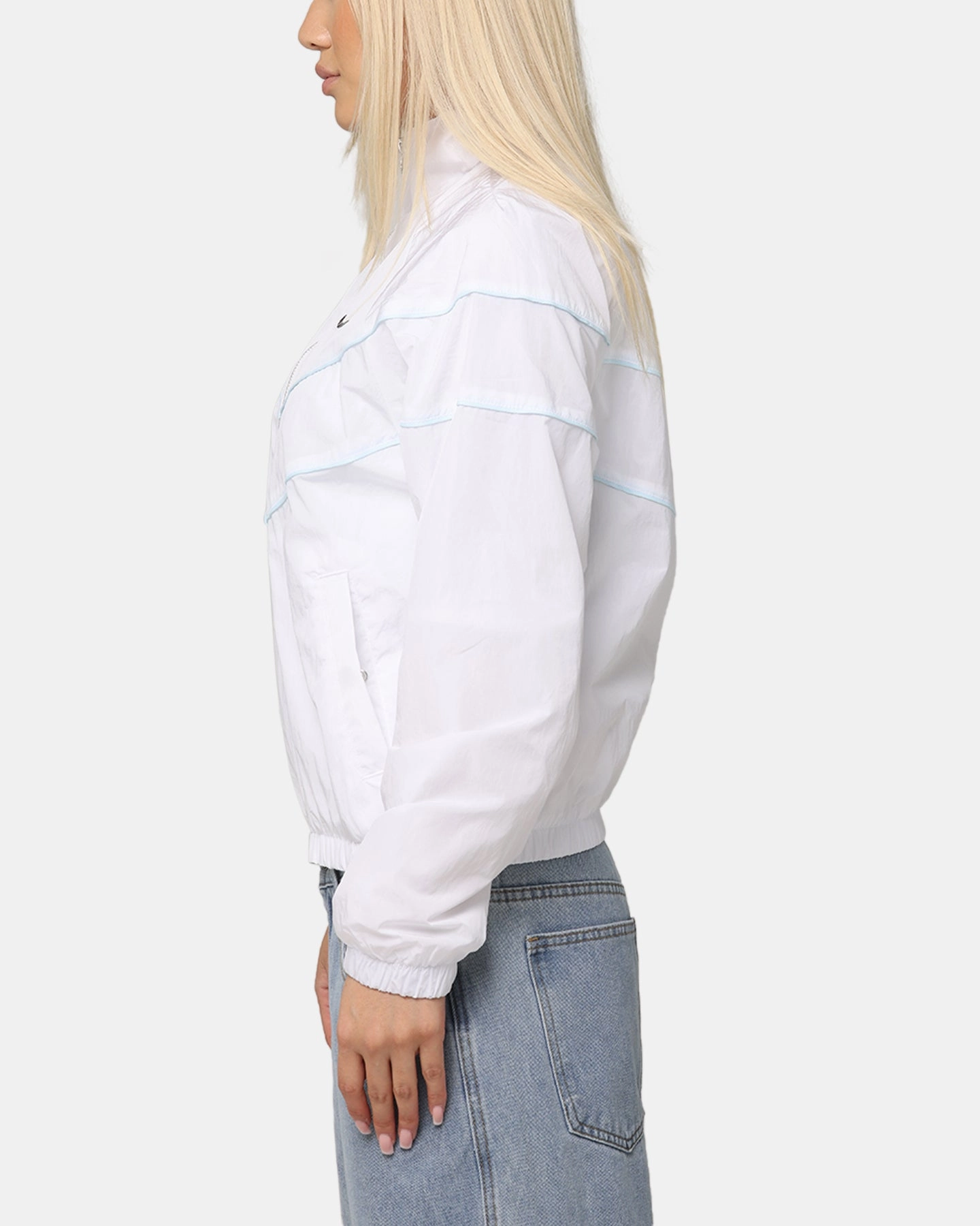 Highlighter Nike Women's Sportswear Loose UV Woven Full-Zip Jacket White/Black