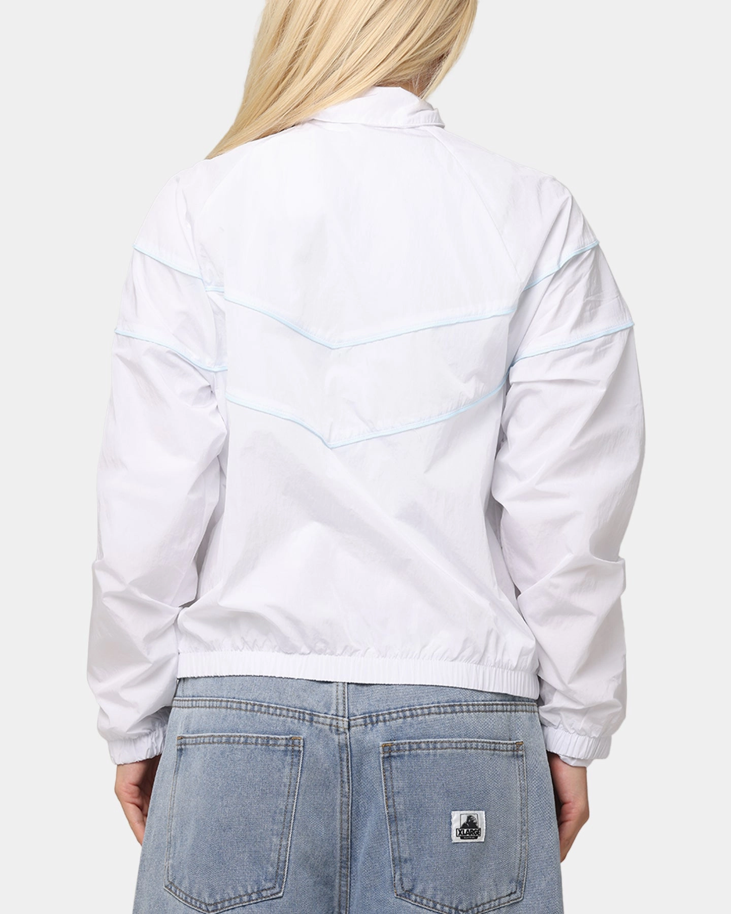 HiddenStorage motorcycle Nike Women's Sportswear Loose UV Woven Full-Zip Jacket White/Black