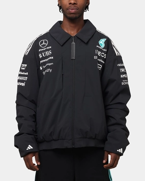 adidas x Mercedes-AMG PETRONAS Formula One F1 2025 Team Jacket Black/White Compact Storage