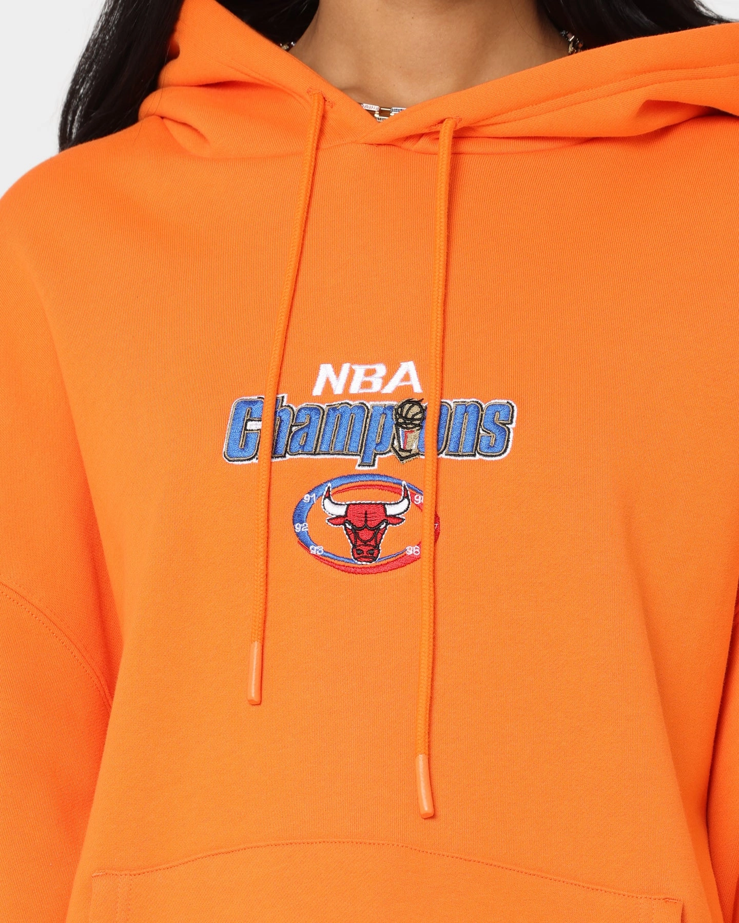 Cooperate Mitchell & Ness Chicago Bulls Anniversary Hoodie Orange