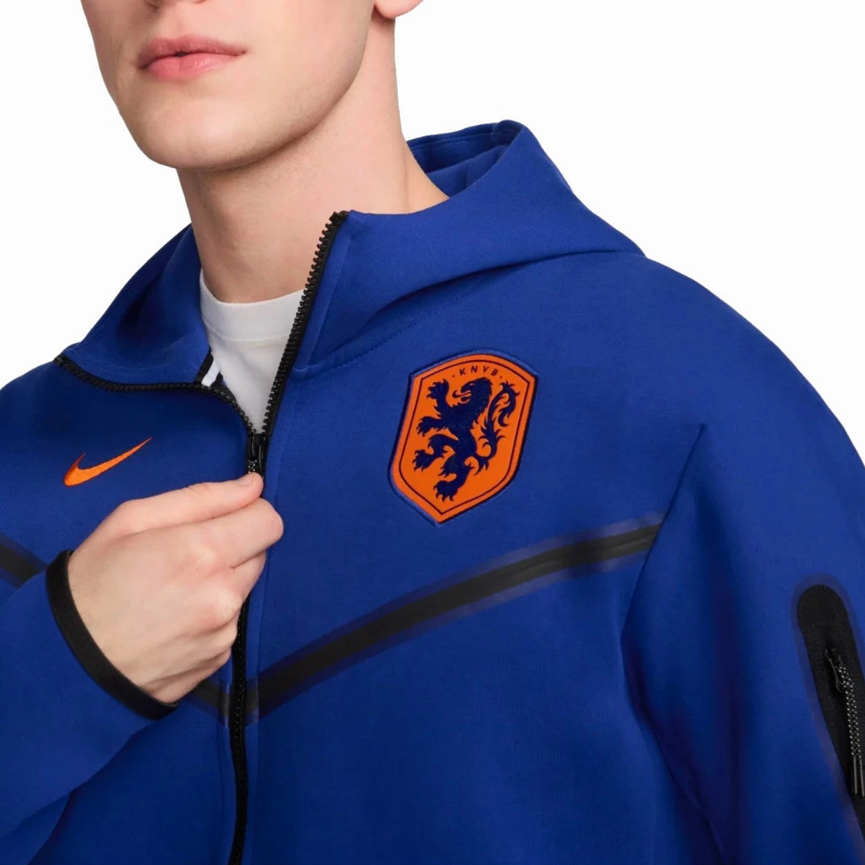 Collared neckline geothermal power Netherlands Tech fleece presentation soccer tracksuit 2024/25 - Nike