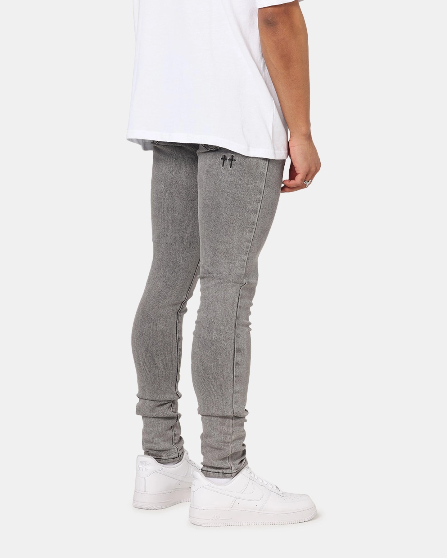 Shopping Day Outdoor Enthusiast Layered Knee Panels Saint Morta Dynasty Jeans Sulphur Grey