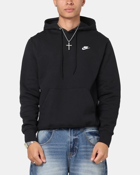 Nike Club Pullover Fleece Hoodie Black/Black/White Cinco de Mayo wear Low Profile Branding