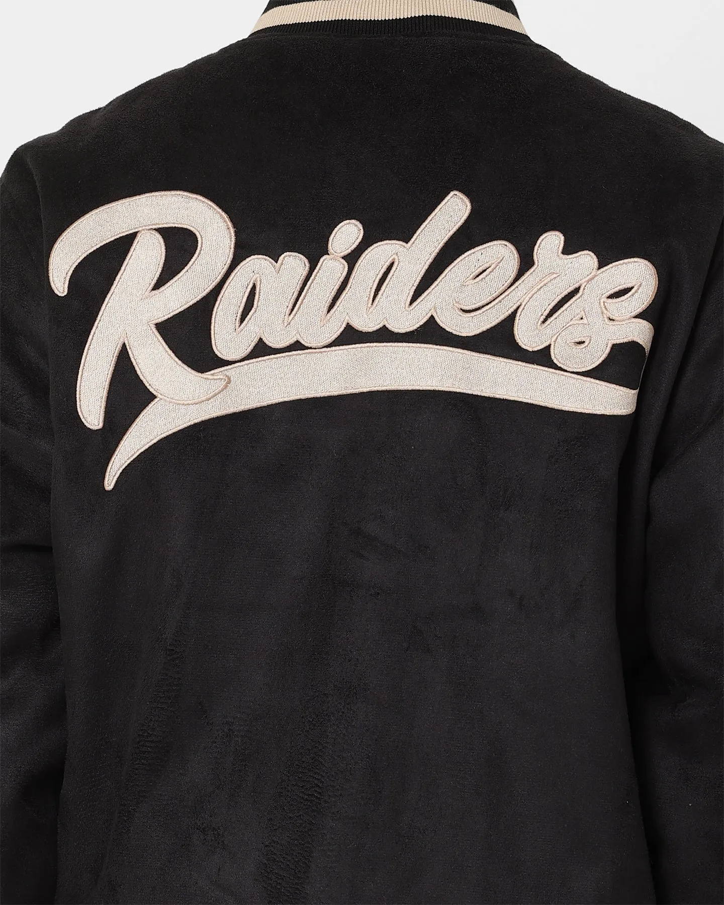 Cooperate Daily Comfort New Era Las Vegas Raiders Suede Jacket Black