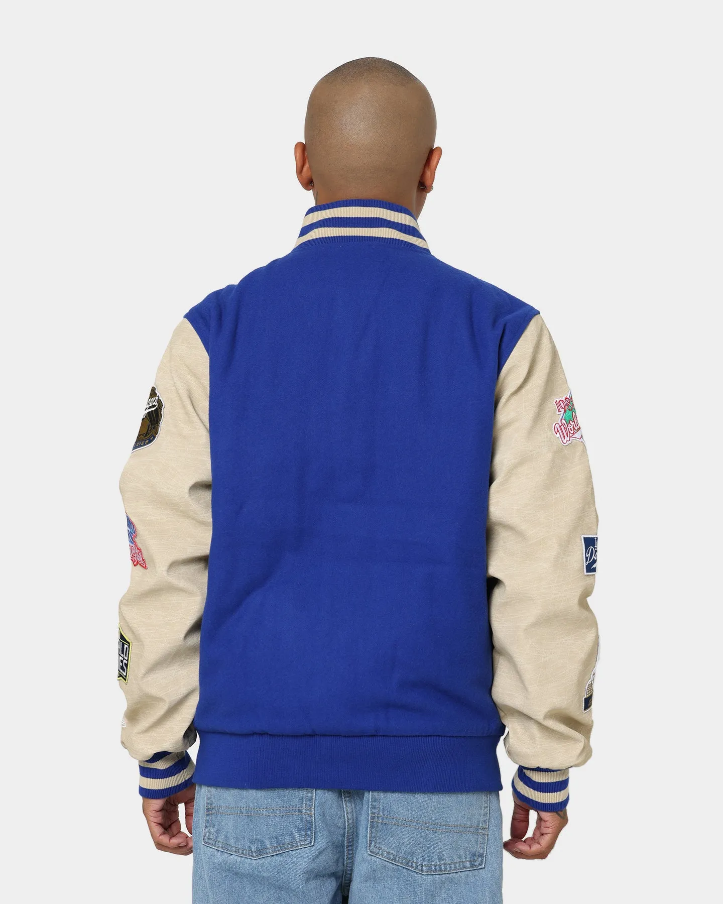 High Quality New Era Los Angeles Dodgers MLB World Series Varsity Jacket Blue