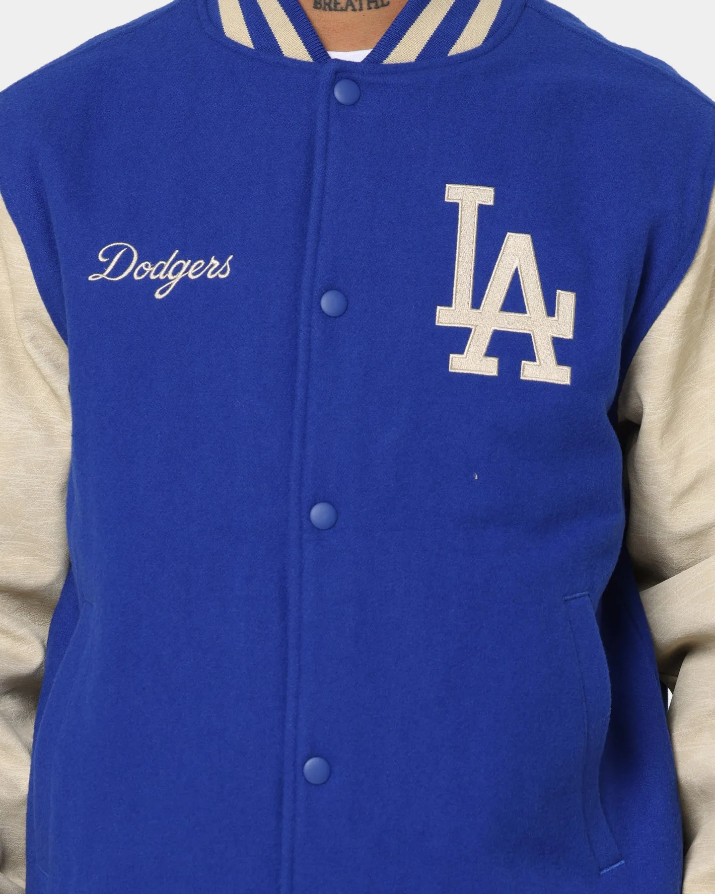 Outdoor Adventure Gear New Era Los Angeles Dodgers MLB World Series Varsity Jacket Blue