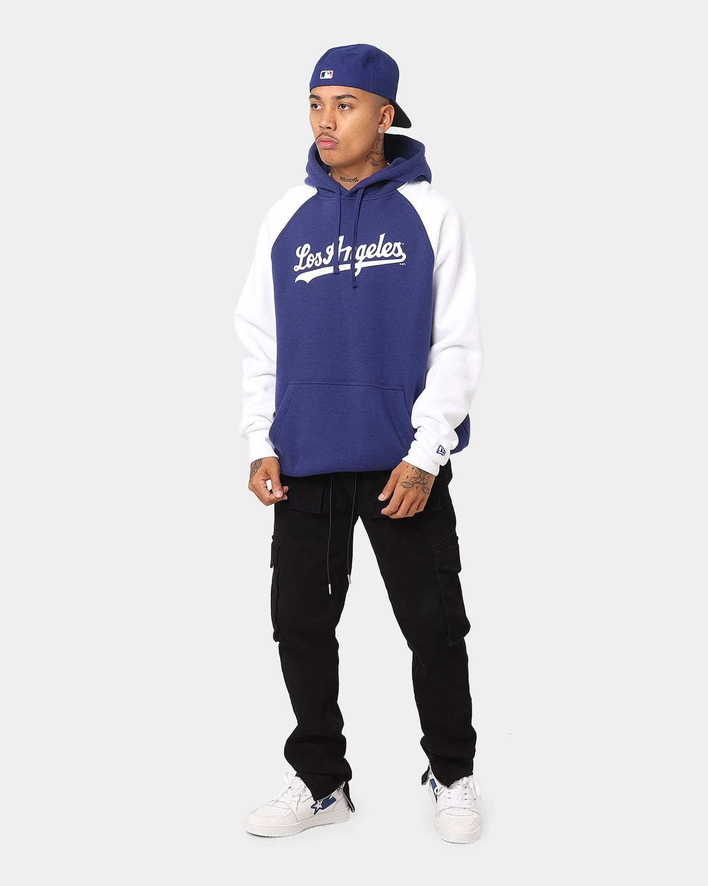 New Era Los Angeles Dodgers Raglan Hoodie Royal tall size