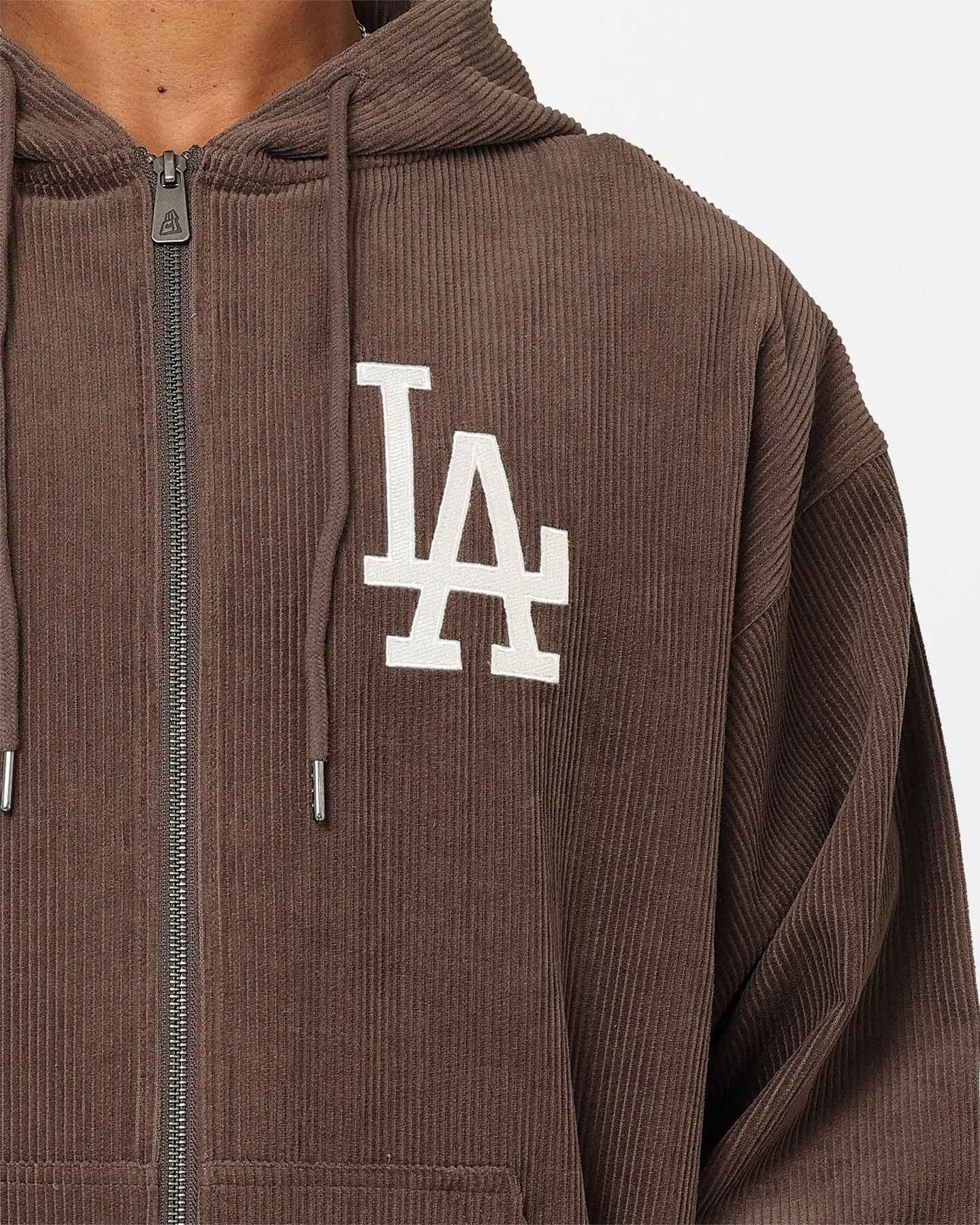 Neutral Comfort New Era Los Angeles Oversized Zip Hoodie Moss