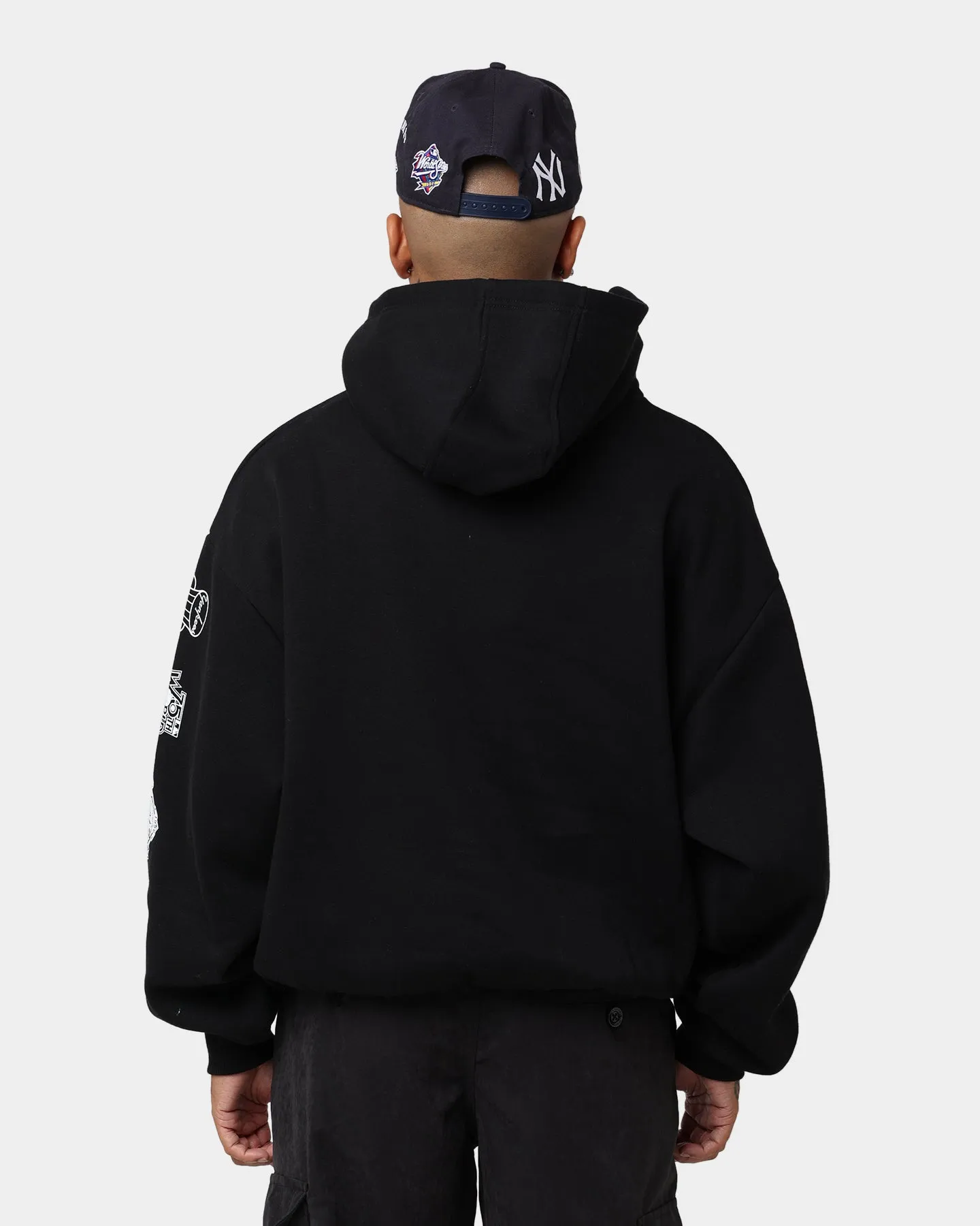 New Era New York Yankees Oversized Hoodie Black/White Performance Optimized Fit