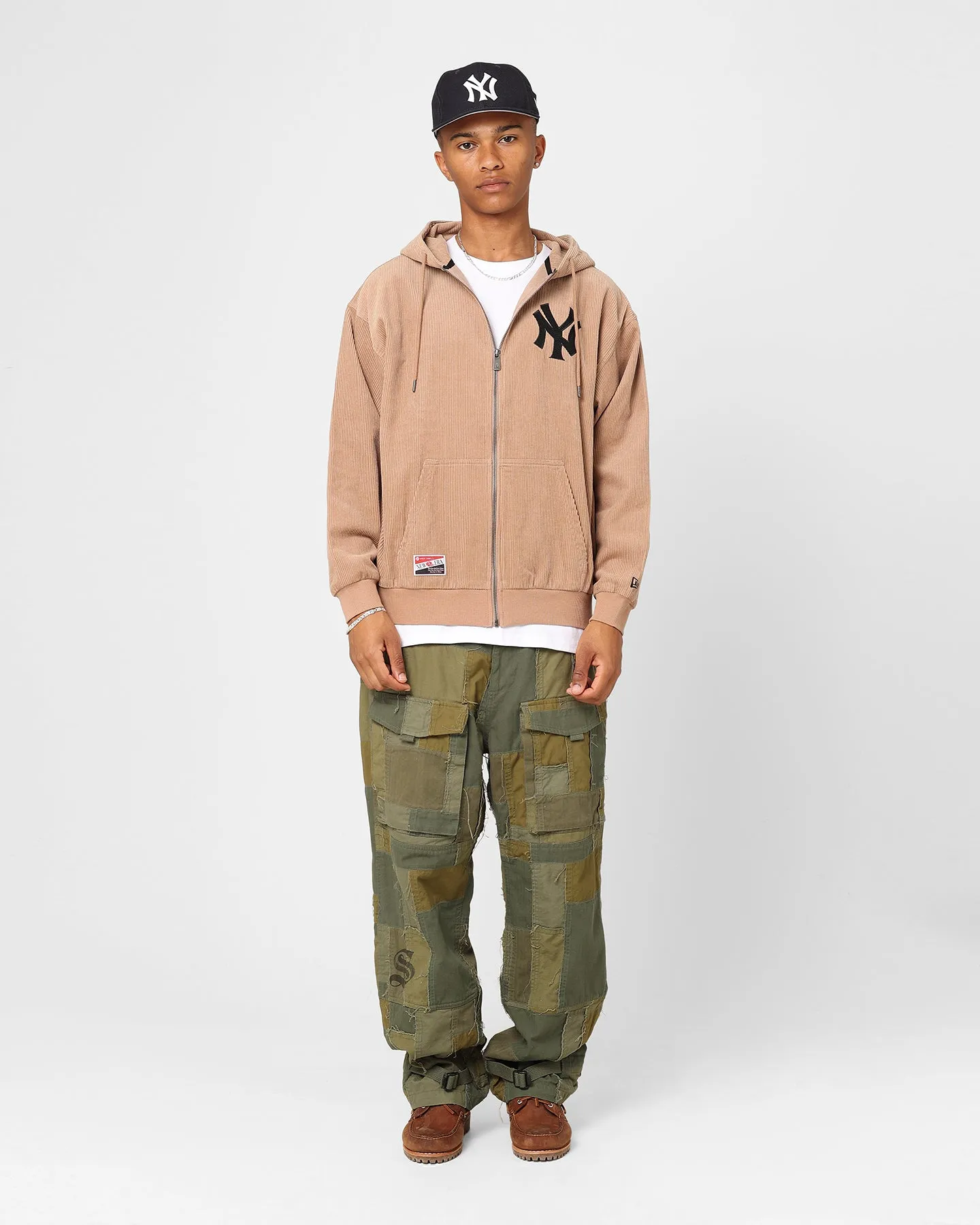 Trail Use Foundation New Era New York Yankees Oversized Zip Hoodie Tumbleweed