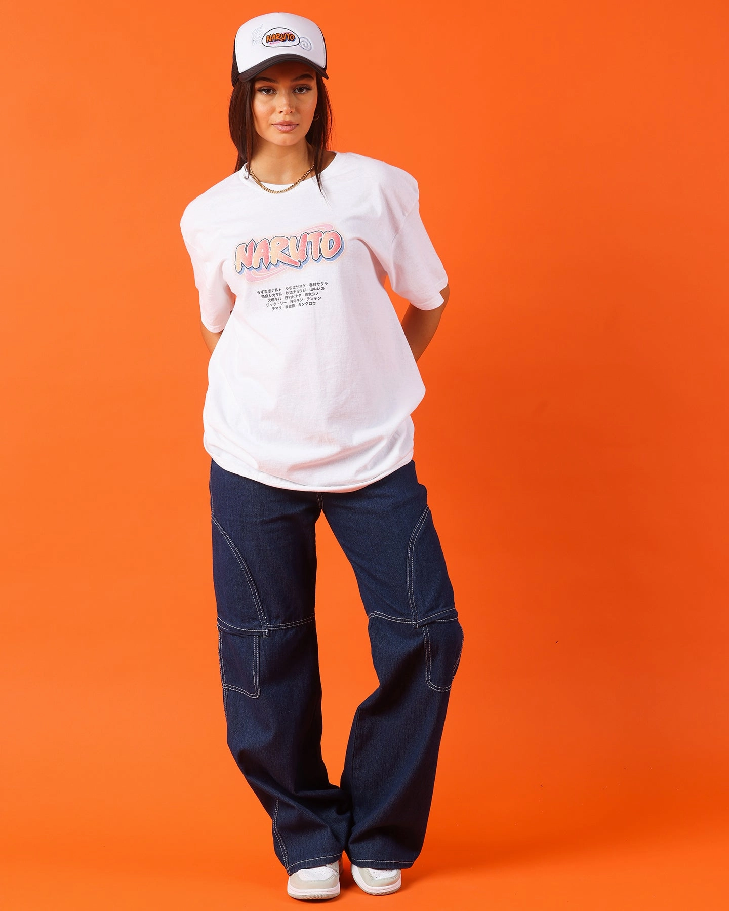 Classic Design Cool and Chic Goat Crew X Naruto Shinobi T-Shirt White