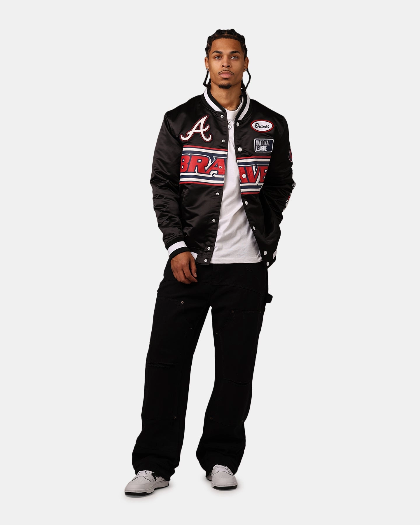 New Era Atlanta Braves 2024 Rally Drive Jacket Black/White Sort