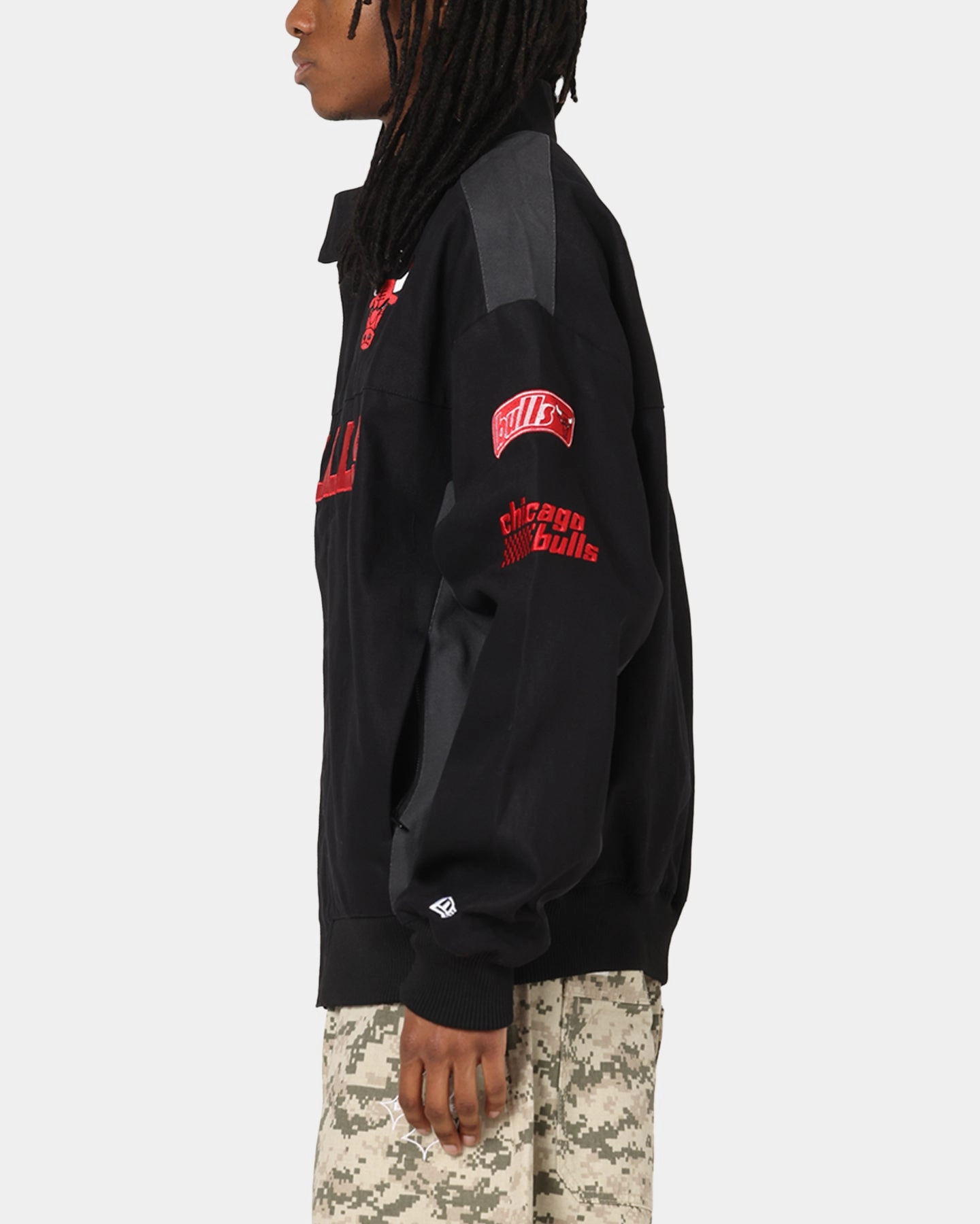 New Era Chicago Bulls NBA Motorsport Jacket Black Daily Use Eye - Catching