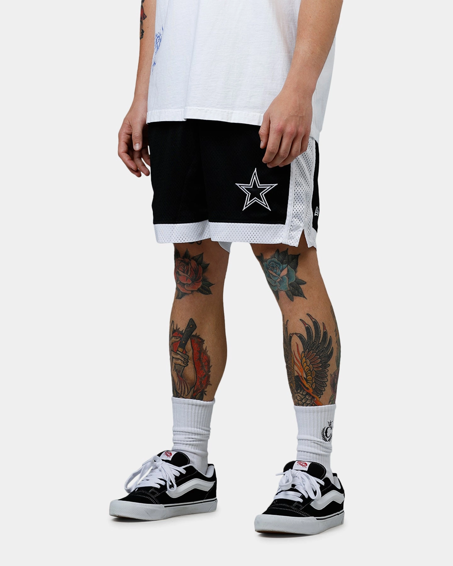 New Era Dallas Cowboys Sport Class Shorts Black/White picnic wear Compression Fit
