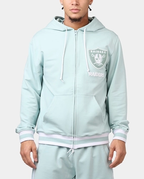 All-Season Wear Sense New Era Las Vegas Raiders 'Logo Select Mint' Full Zip Hoodie Mint/White