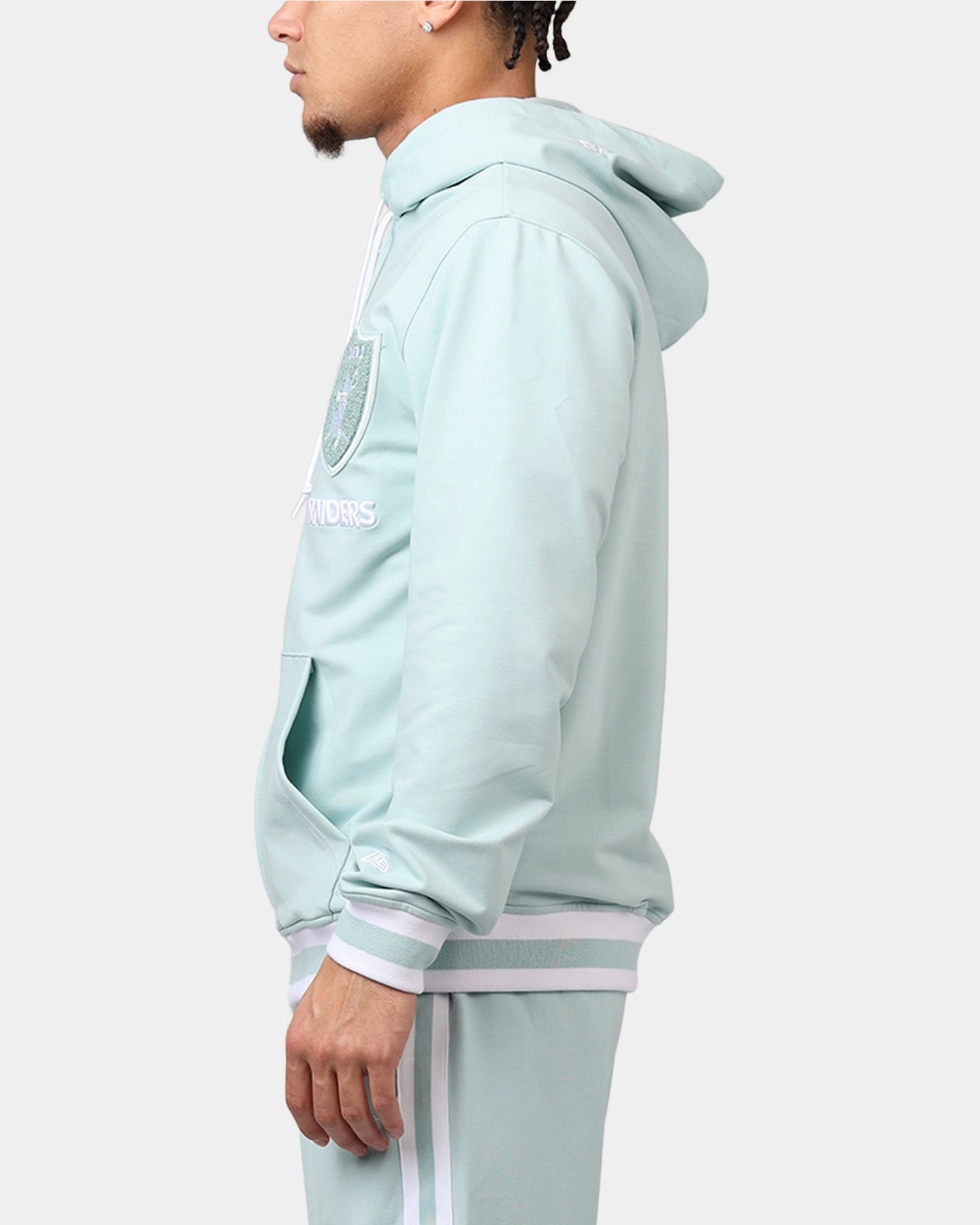 New Era Las Vegas Raiders 'Logo Select Mint' Full Zip Hoodie Mint/White suitable for outdoor adventures