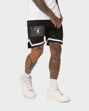 Smooth Fabric Retro Style New Era Las Vegas Raiders Mesh Shorts Black