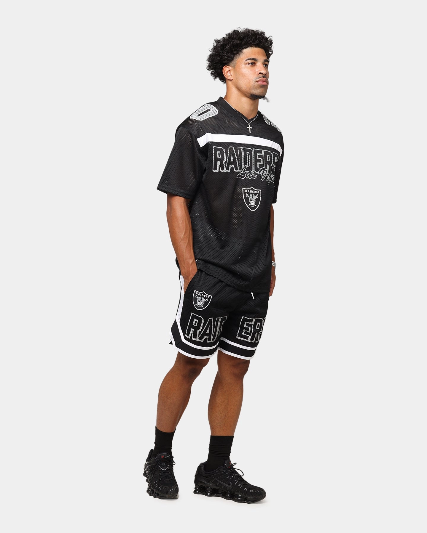 Athletic Cut New Era Las Vegas Raiders NFL Graphic Shorts Black