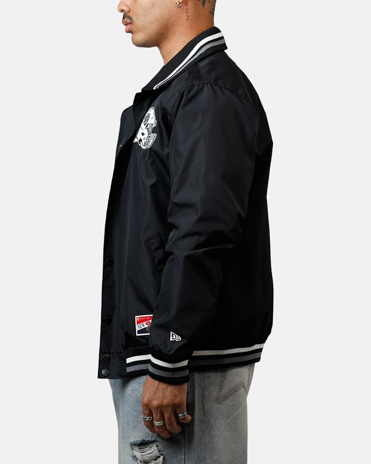 New Era Las Vegas Raiders Throwback Jacket Black Father's Day