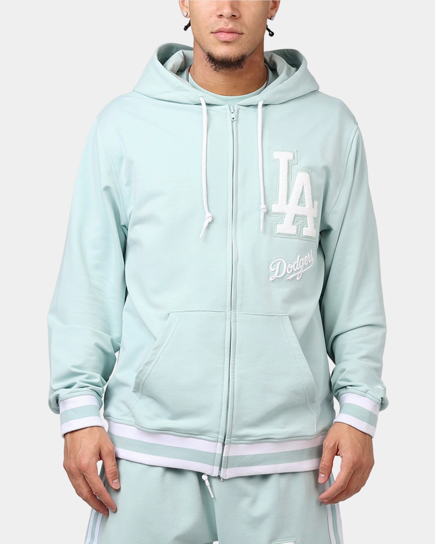 New Era Los Angeles Dodgers 'Logo Select Mint' Full Zip Hoodie Mint/White cloudy