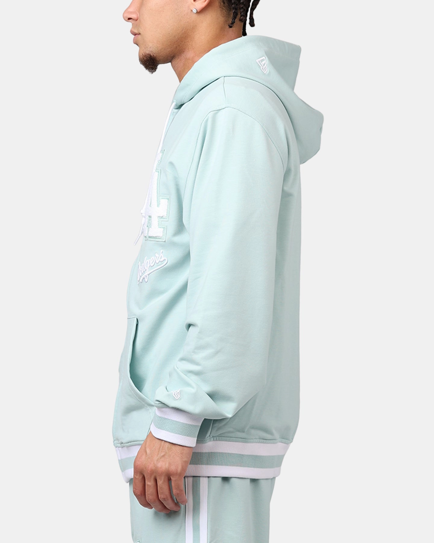 Softshell Fabric Technology Cozy Core New Era Los Angeles Dodgers 'Logo Select Mint' Full Zip Hoodie Mint/White
