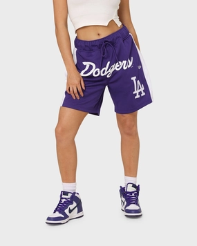 New Era Los Angeles Dodgers Basketball Shorts Purple color - fast