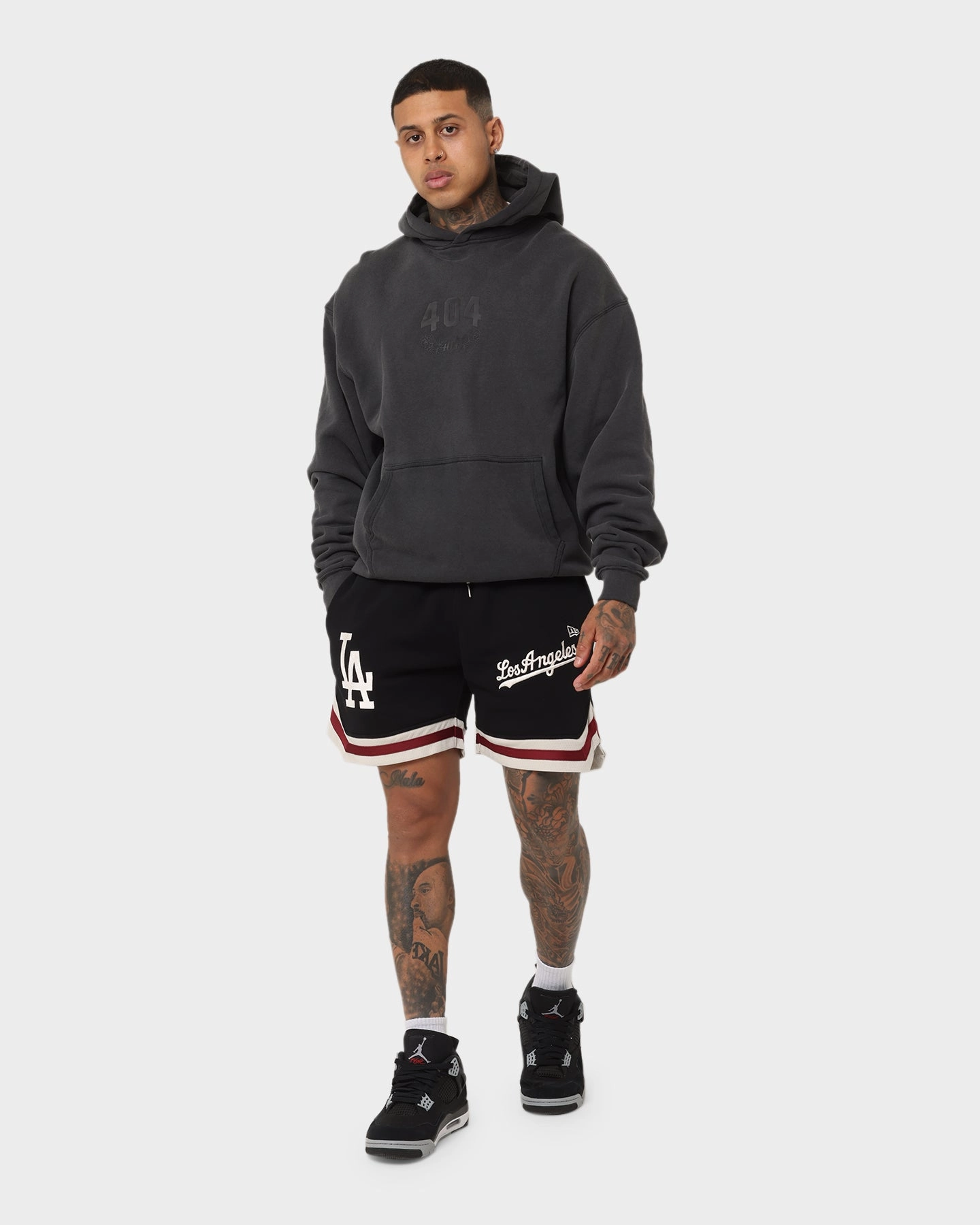 Fitness Look New Era Los Angeles Dodgers Fleece Ball Shorts Black/Stone