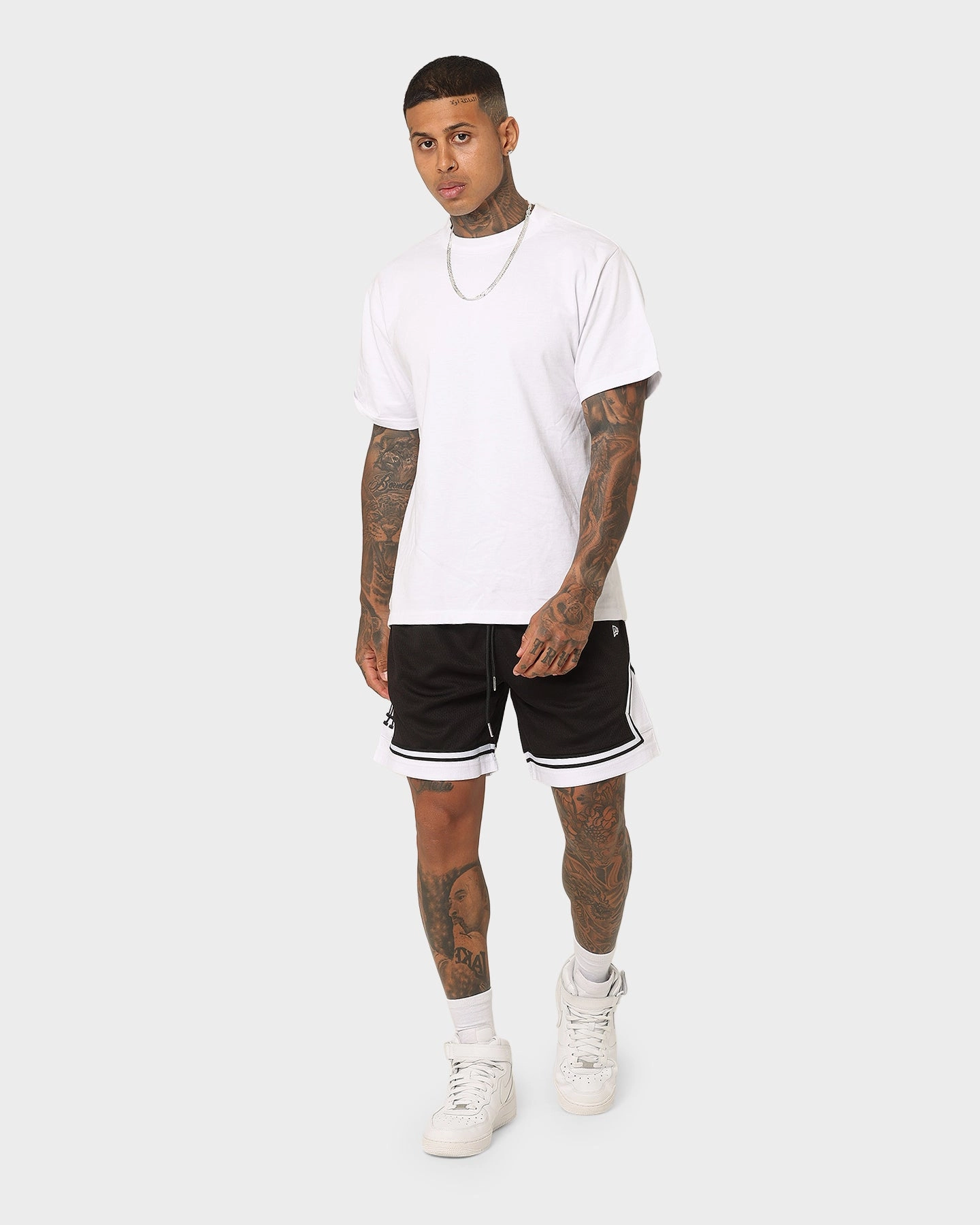 New Era Los Angeles Dodgers Mesh Shorts Black Reinforced Gusset School Uniform