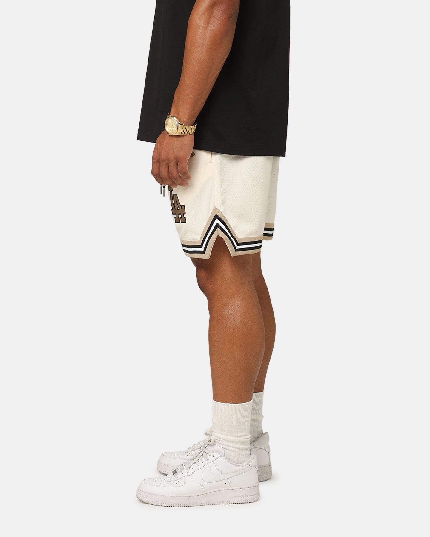 Secure Closure System New Era Los Angeles Dodgers Mesh Shorts Light Beige