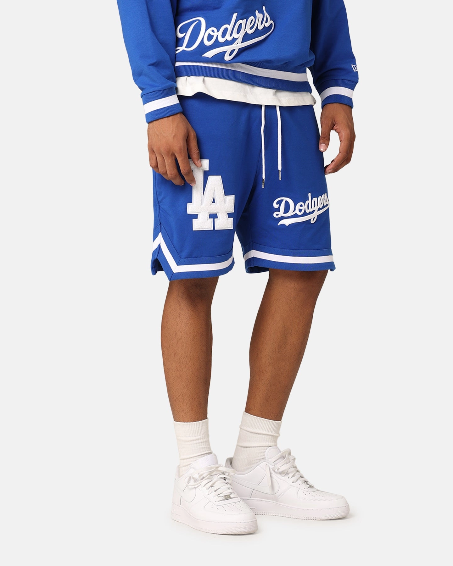 New Era Los Angeles Dodgers Shorts Bright Royal DoubleLayeredKnees