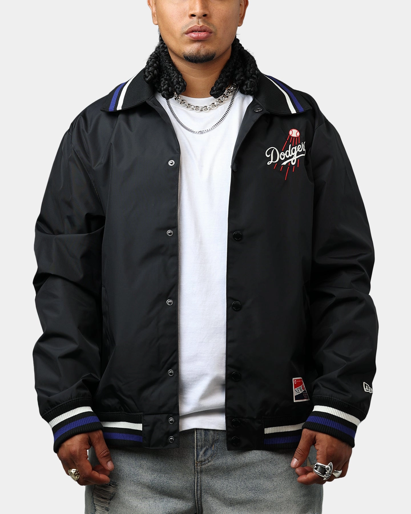 New Year's New Era Los Angeles Dodgers Throwback Jacket Black