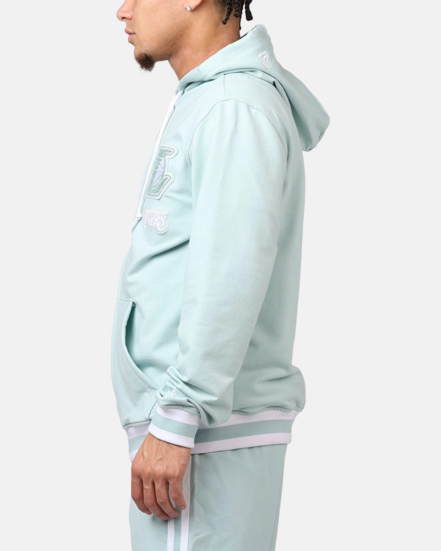 city dwellers New Era Los Angeles Lakers 'Logo Select Mint' Full Zip Hoodie Mint/White