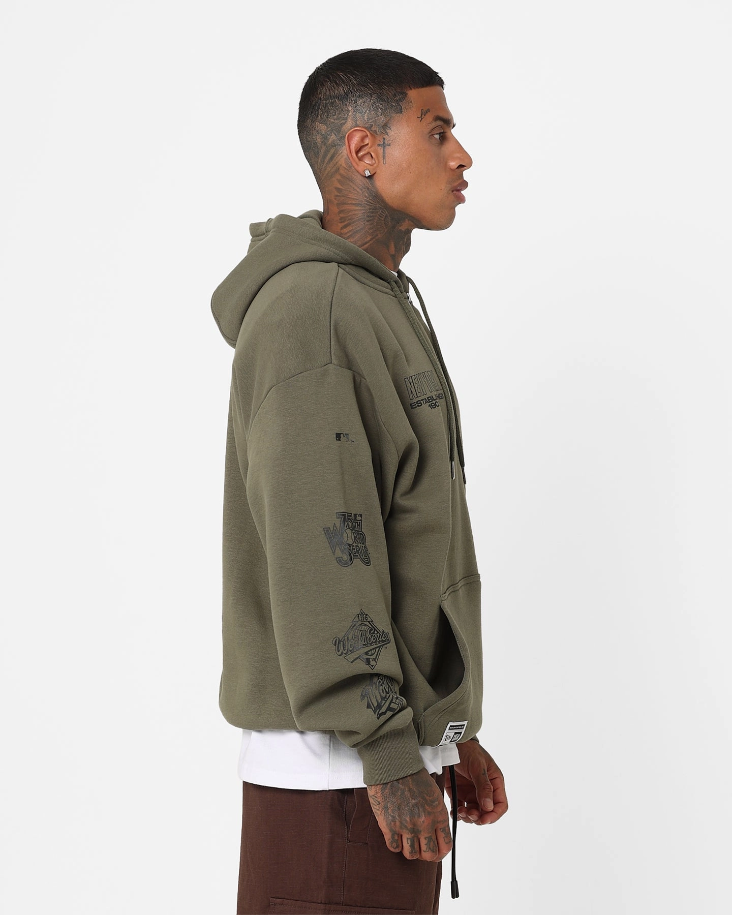 suitable for talent shows New Era New York Yankees 1/4 Zip Hoodie Green