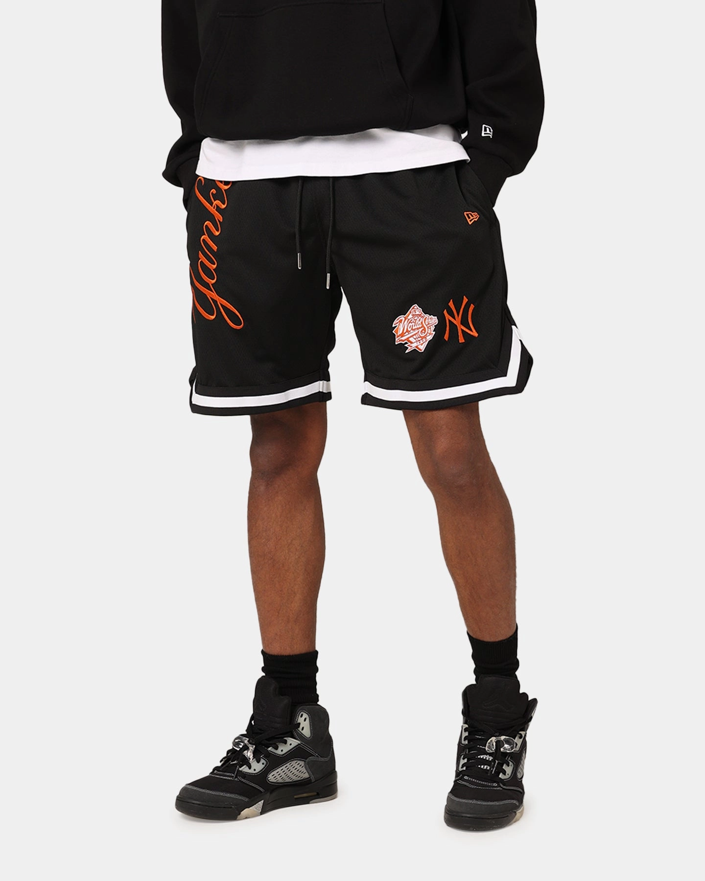 artisanal quality New Era New York Yankees 'Scary Nights' Mesh Shorts Black/Orange