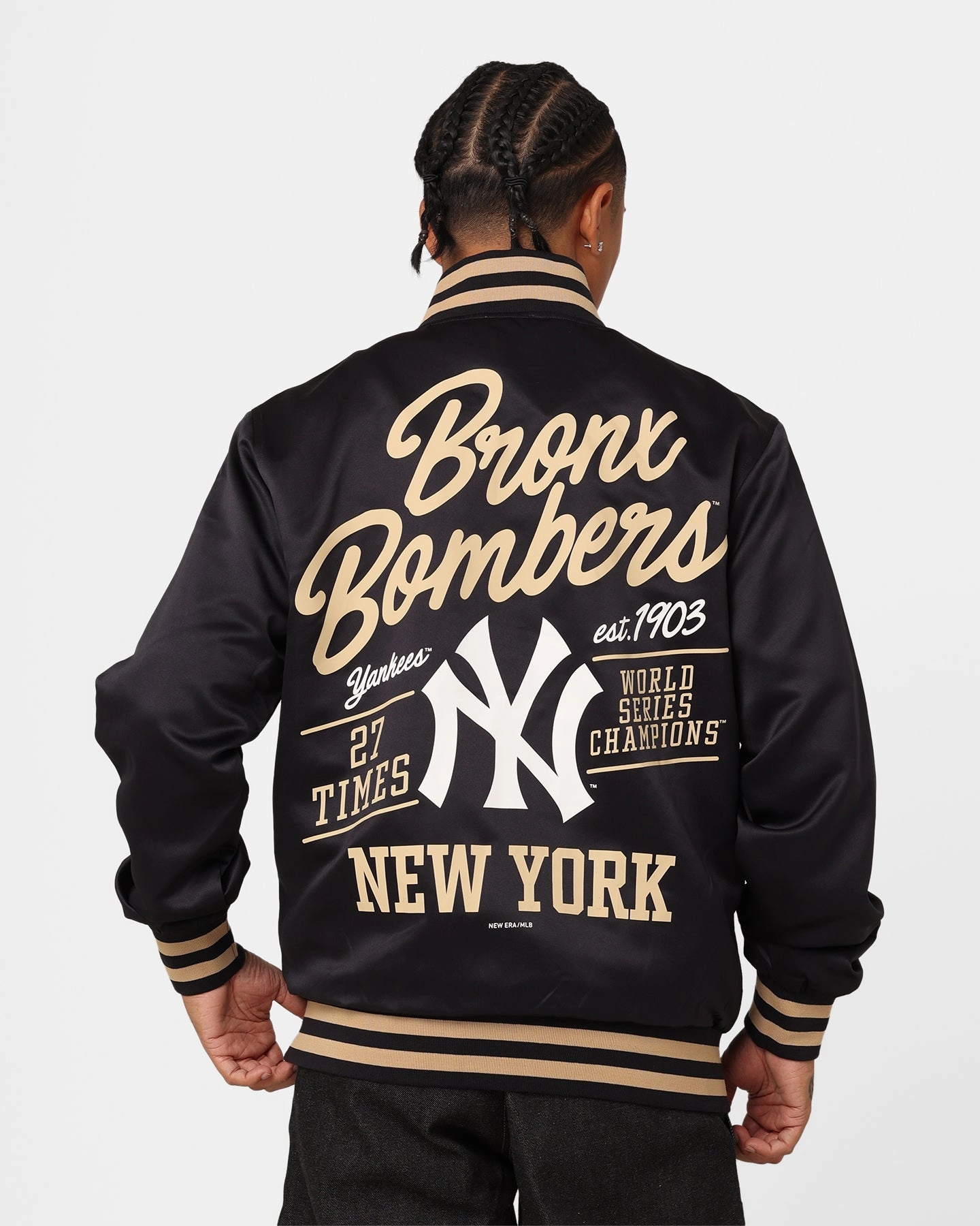 Reveal High-quality New Era New York Yankees Satin Jacket Navy
