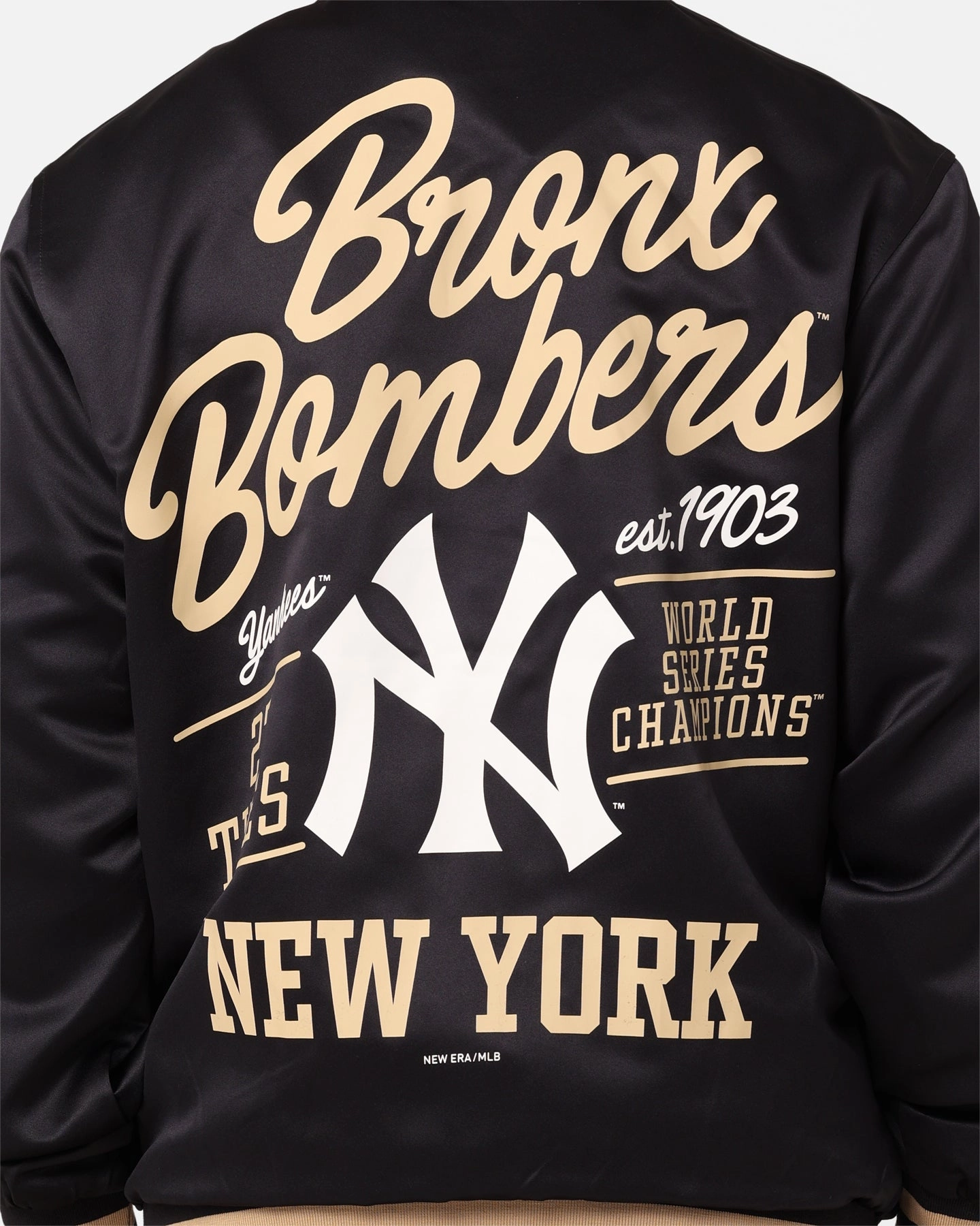 New Era New York Yankees Satin Jacket Navy Cozy Outerwear family trip