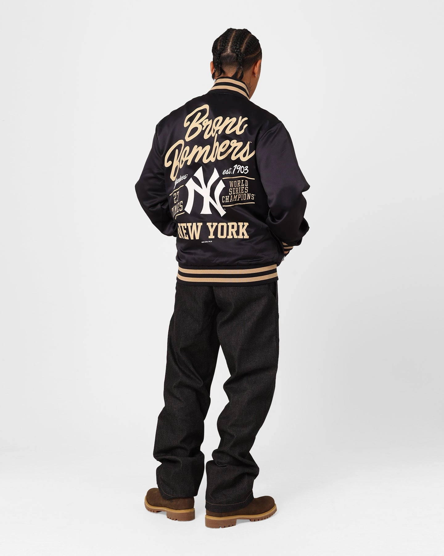 New Era New York Yankees Satin Jacket Navy Danger