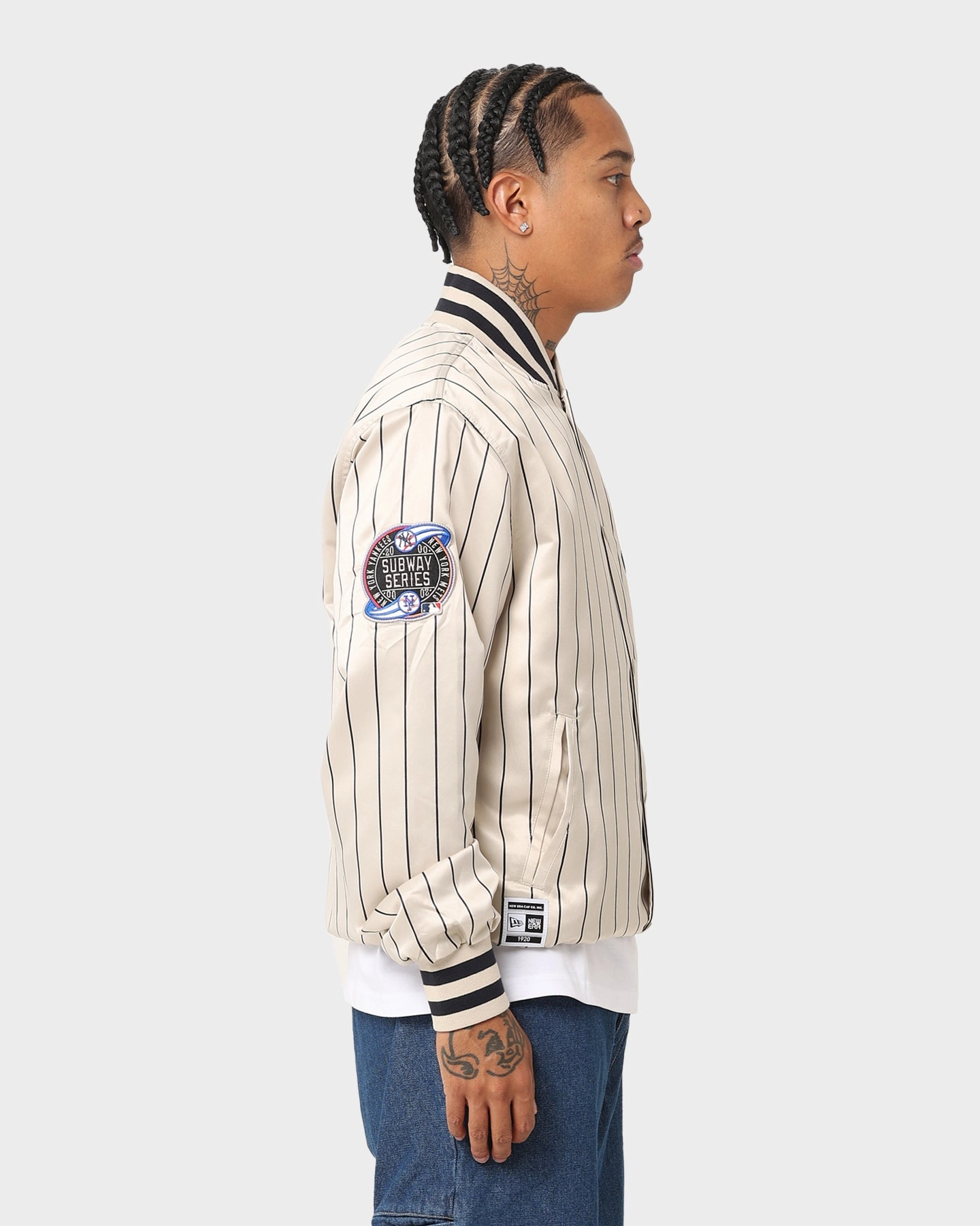 Preserve New Era New York Yankees Varsity Jacket Light Beige