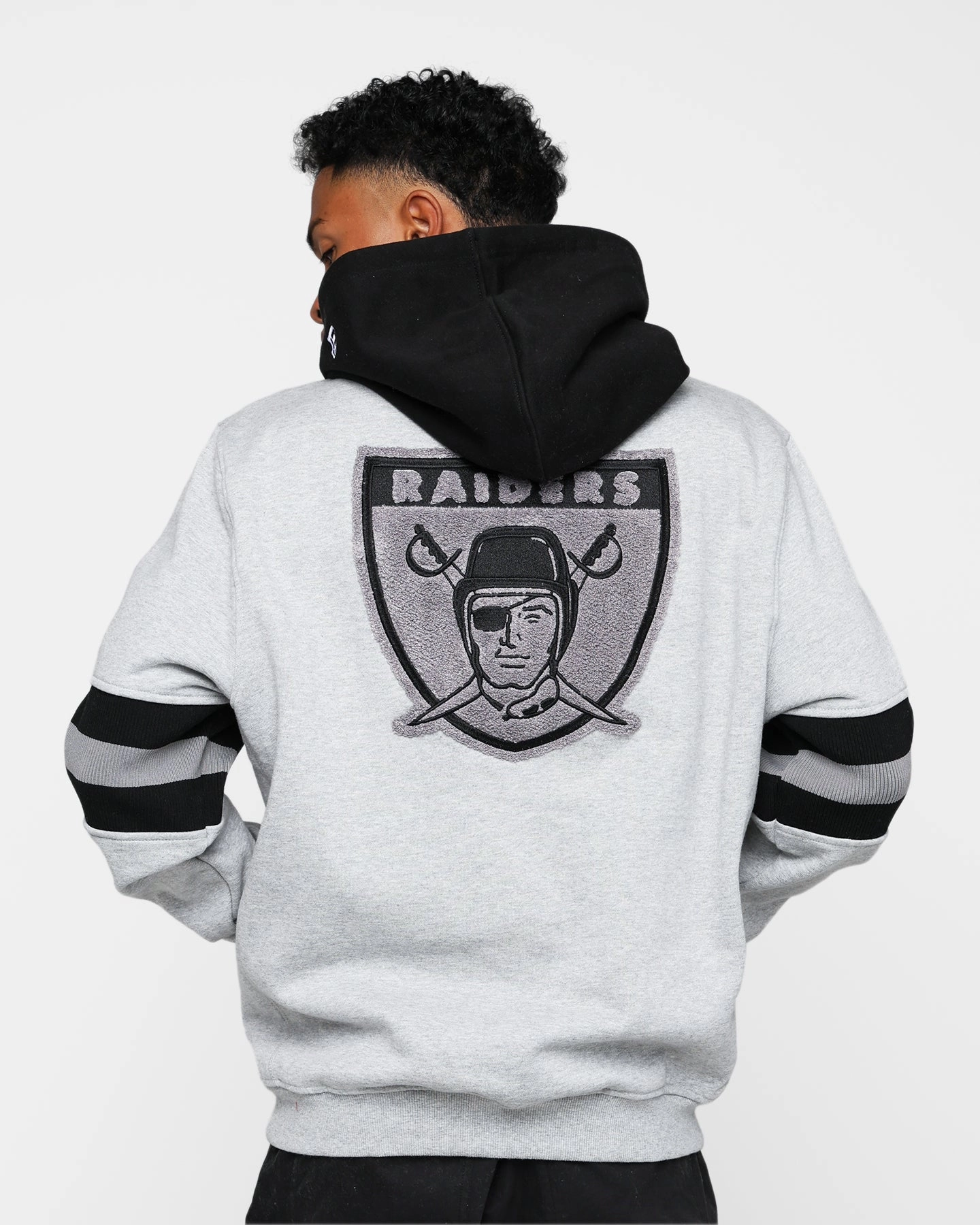 New Era Oakland Raiders Hoodie Grey popular in Asia farmers