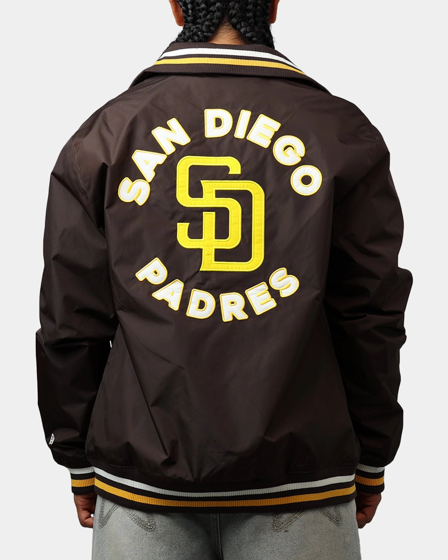 New Era San Diego Padres Throwback Jacket Brown Socks
