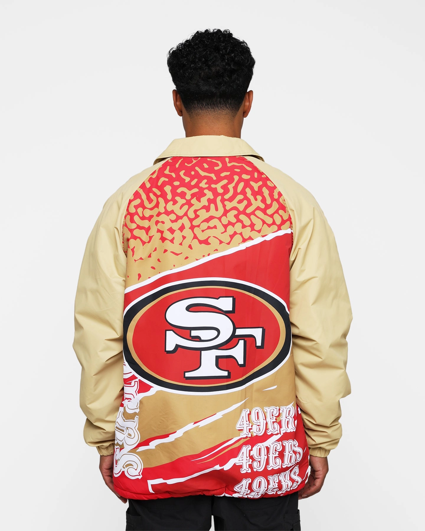 Hooded style Culture New Era San Francisco 49ers Coach Jacket Red