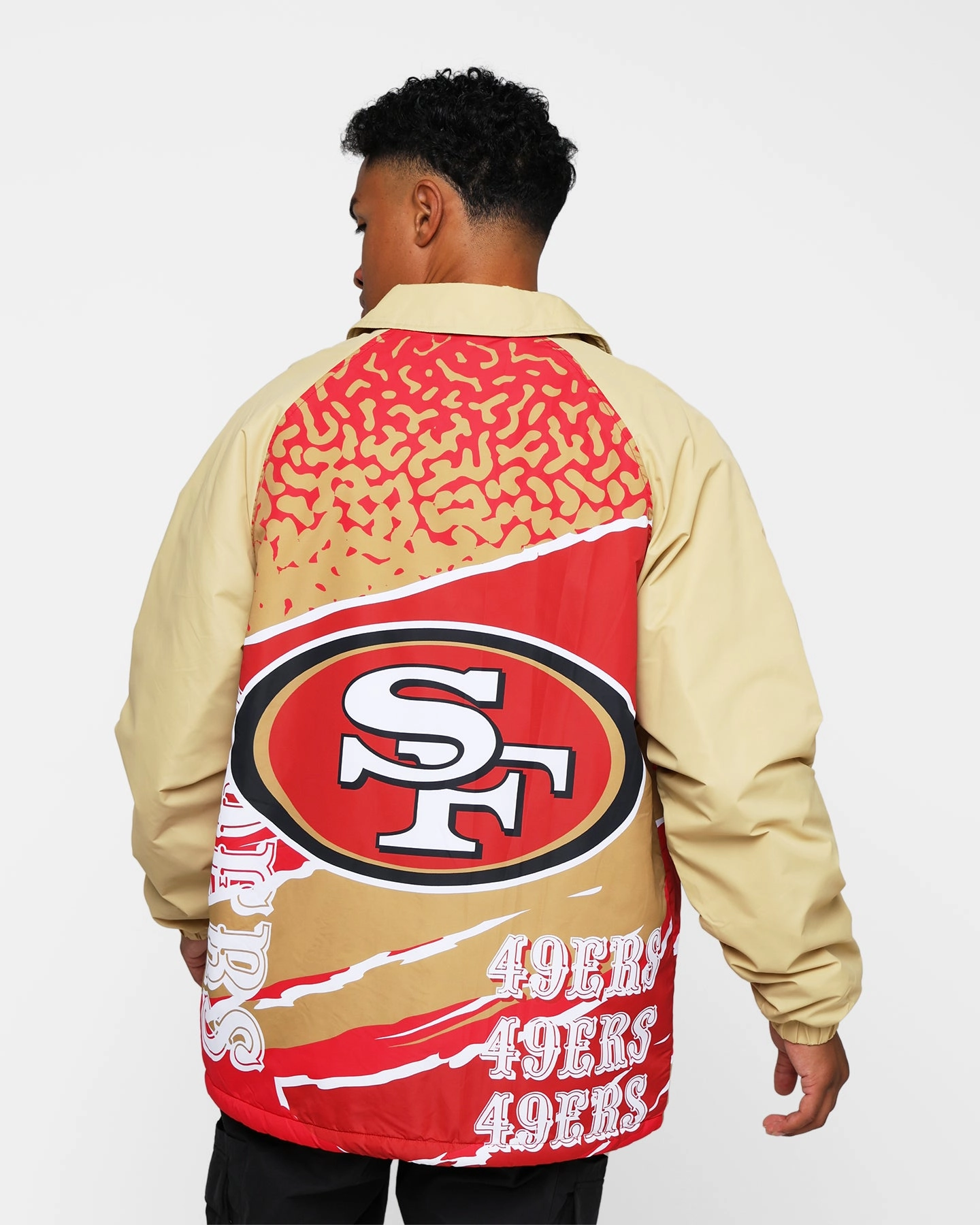 waiters New Era San Francisco 49ers Coach Jacket Red