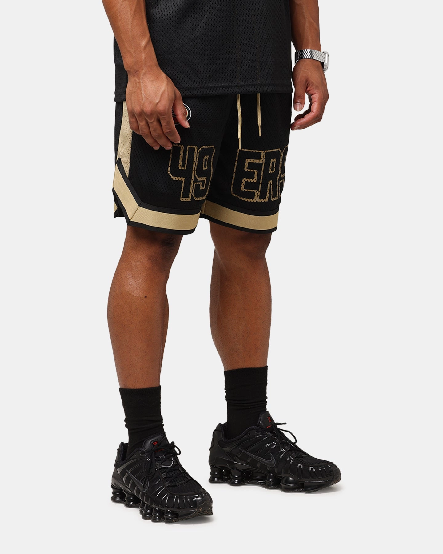 Eco friendly materials Warm Layers New Era San Francisco 49ers NFL Graphic Shorts Black